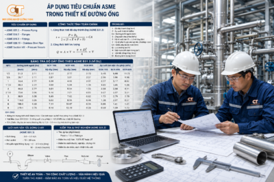 Cách tính áp suất và độ dày thành ống Inox áp dụng theo tiêu chuẩn ASME B31.3